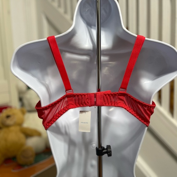 NWT Sexy Women’s Size 38C Secret Possessions Non-padded Lace Bra In Bright Red - Picture 6 of 10